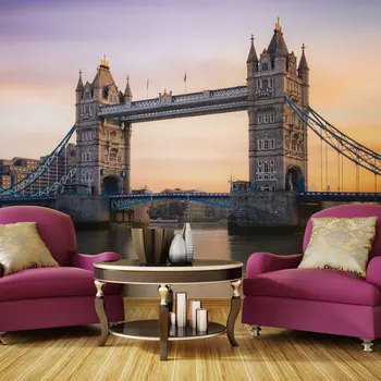 

Wall mural-sunrise over the Tower Bridge - 450x270 cm