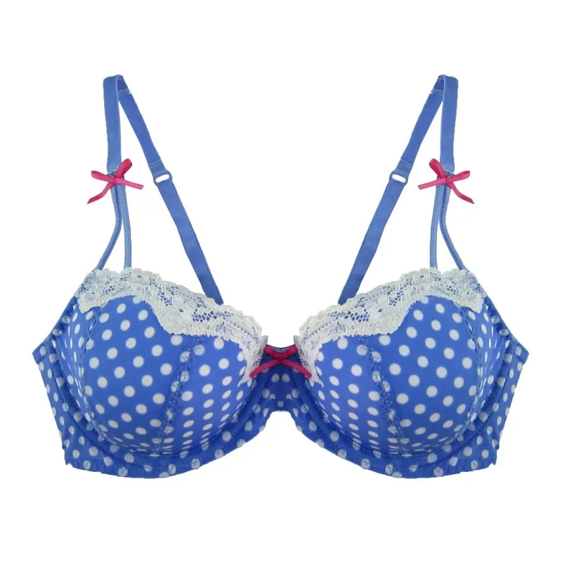 High Quality Pushup Side Polka Bra - Blue – Baba Boota