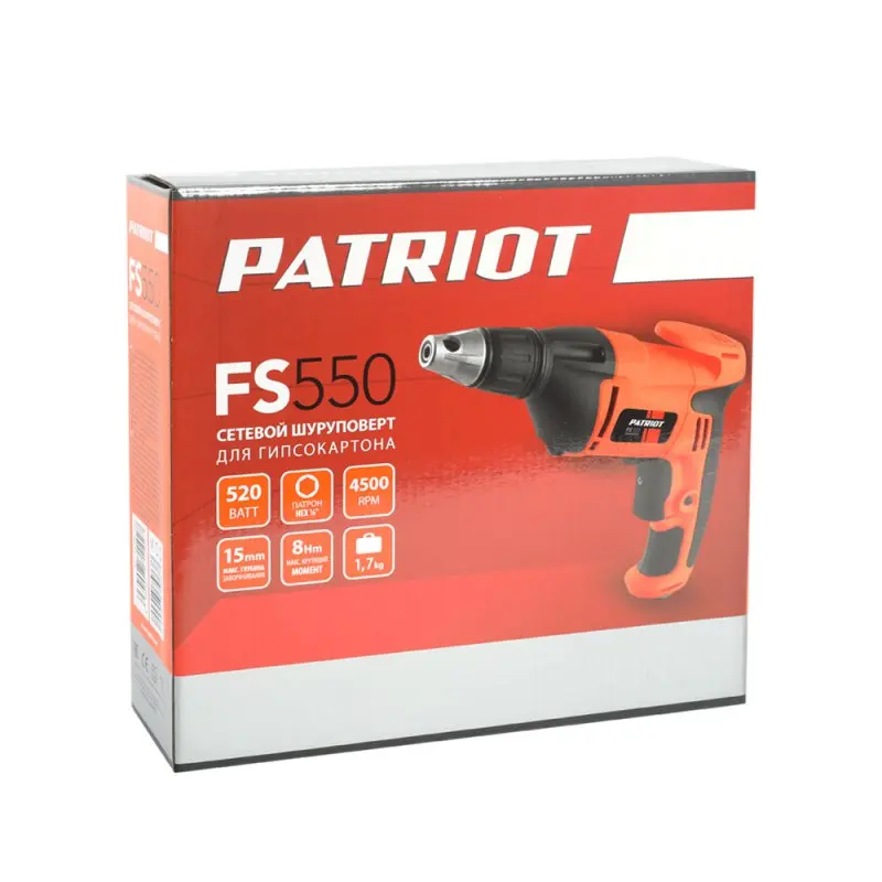 Шуруповерт для гипсокартона PATRIOT FS 550