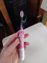 Seago-cepillo de dientes eléctrico para niños, boquillas de repuesto con recordatorio inteligente, luz LED, suministro de batería, Sónico, 3 años +