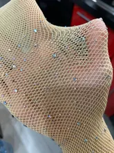 ¡Novedad de 2019! Medias de red con diamantes de imitación para niñas, medias caladas de malla para niñas