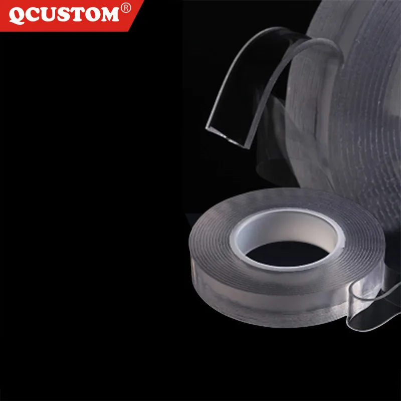 

QCUSTOM The New Nano Transparent Tape Reusable Double-Sided Tape Traceless Removable Adhesive Tie Glue Loop Disks Universal 5M