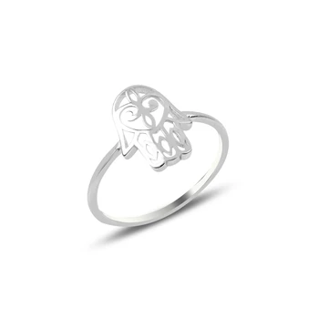 

Silver 925 Sterling Fatma Master Hand Ring
