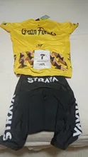 2021 Nuevo rojo STRAVA profesional bicicleta equipo Maillot de manga corta Ciclismo Jersey Ciclismo hombres de verano transpirable Conjuntos de ropa de Ciclismo