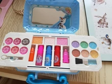 Conjunto de cosméticos de Disney para niñas, Set de belleza de juguete de frozen, elsa, anna, Blancanieves, Princesa, juguetes de moda, casa de juego, regalo para niños