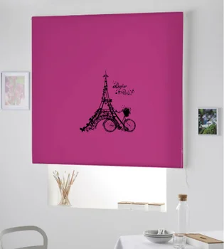 

Blind Iroa roll with drawing/Paris in Bicycle ROLLER BLINDS TRANSLUCENT! (FUCHSIA 100X175)
