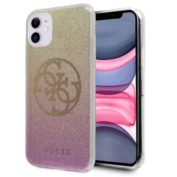 

IPhone 11 case license Guess glitter rose gold