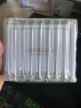 Rodillo de cuarzo rosa natural para masaje facial, rodillo para masaje facial con piedra de jade natural, adelgazante, eliminación de arrugas en cara y barbilla, herramienta para el cuidado de la belleza