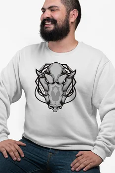 

Angemiel Wear Motif Sinirli Ox White Men 'S Sweatshirt