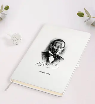 

Personalized Ataturk Themed White Notebook-14 Reliable Quality Cost Effective Special Design The Love Of the Homeland Understated Everyday Vicinity