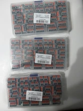 55 unids/lote 412, 413, 415, Conector de cable caja universal compacto bloque terminal de iluminación de conector de cable de 212, 214