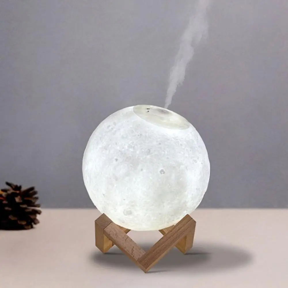 Air Humidifier Air Purifier Aroma Diffuser with Stands 880ML Mist Maker Moon Shaped USB Filter Bedroom Aromatherapy Machine