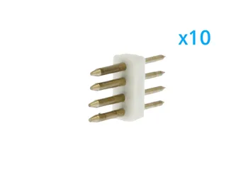 

10 PCs 4 Pin RGB step 9mm for connecting plug coil Led RGB 220V with power supply rectifier transformer