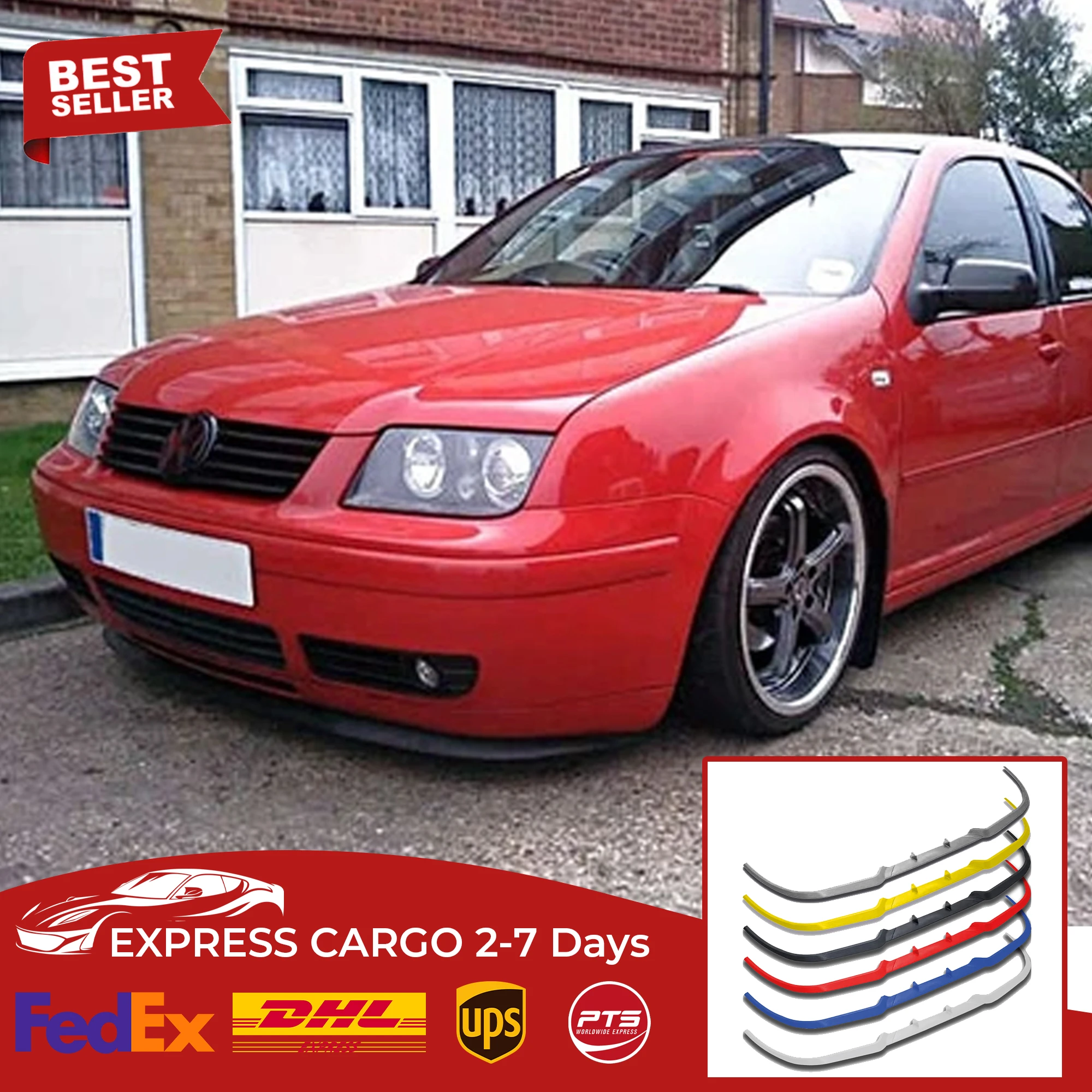 For VW JETTA MK4 / BORA CUPRA R FRONT SPOILER BUMPER LIP Euro Spoiler