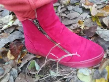 Botas de nieve con cremallera para mujer, zapatos cálidos de felpa para invierno, a la moda, tobilleras de marca, 2020