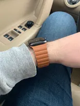 UTHAI B09-Correa de cuero para iWatch 3/2/1, 38mm, 42mm, lazo magnético para Apple Watch, banda de 40mm, 44mm para iWatch 4/5