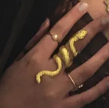 1 Uds serpiente anillo Cobra forma Retro Punk muy grandes espíritu anillo abierto anillo temperamento ajustable anillo de la joyería