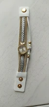 Reloj de pulsera para mujer, de cuarzo, redondo, analógico, informal