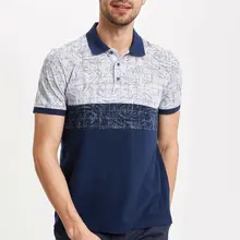 Дефакто Мужская Летняя трикотажная рубашка мужская с коротким рукавом смешанные цвета футболки повседневные умные мужские s Cloth-K4472AZ19SM