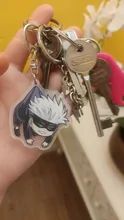 Llavero acrílico transparente de doble cara de dibujos animados, jujutsu, kaisen