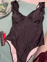 One-Piece Swimsuit Bathing-Suits Ruched Monokini CUPSHE Teal Ruffle Girl Green Beach