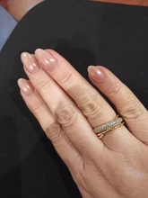 Huitan-Anillos cruzados de alta calidad para mujer, joyería de moda para boda, compromiso, fiesta, cristal brillante de circón