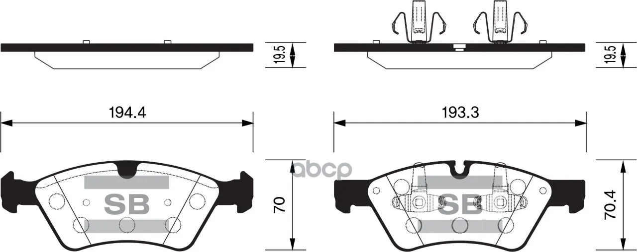 Колодки Тормозные Mercedes W164(Ml)/X164(Gl)/W211/W251 04 Передние Sangsin Brake Sp2189 Sangsin brake арт. SP2189