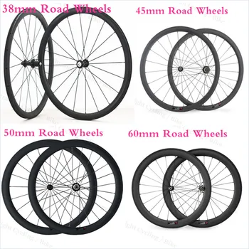 

Bicycle-Rim-Sets Rims Wheels Clincher Carbon Road 45mm 700C 50mm Full 38mm 25mm-Width-U-Shaped-Bicycle Wheelset