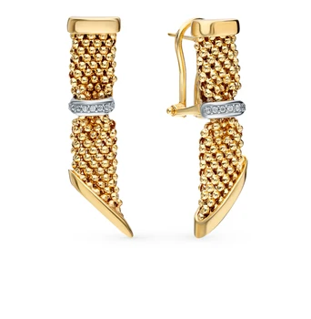 

Silver earrings with cubic zirconia sunlight sample 925 test
