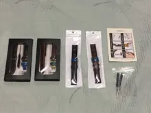 Correa de reloj con patrón de bambú, correa de reloj de cuero genuino con hebilla de mariposa de doble presión, accesorios de relojes de 12-24mm