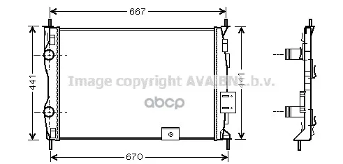 Радиатор Nissan Qashqai 2.0 M/T 07- Ava Dna2279 Ava арт. DNA2279