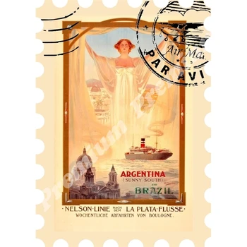 

Argentina souvenir magnet vintage tourist poster