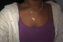 IPARAM-cadena gruesa con cierre de palanca para mujer, collares de oro con círculo entrelazado mixto, Gargantilla minimalista, joyería