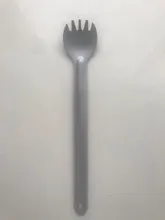 TiTo-cuchara de titanio con mango largo, vajilla portátil para acampar, cubiertos, práctico tenedor ambiental de titanio Spork