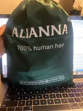 ALIANNA-extensiones de cabello humano para mujer, mechones de pelo largo y liso, brasileño, 32, 34, 36, 38 y 40 pulgadas, n. ° 1B, 30 pulgadas