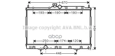 Радиатор Системы Охлаждения Mitsubishi: Outlander 2.4 4wd/2.4 Hdd Mivec 03- Ava арт. MT2184
