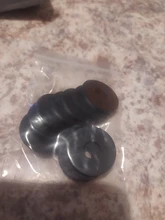 10 pcs Silica Gel Guitar Protector Strap Lock Block 25x3mm 9mm ID Black