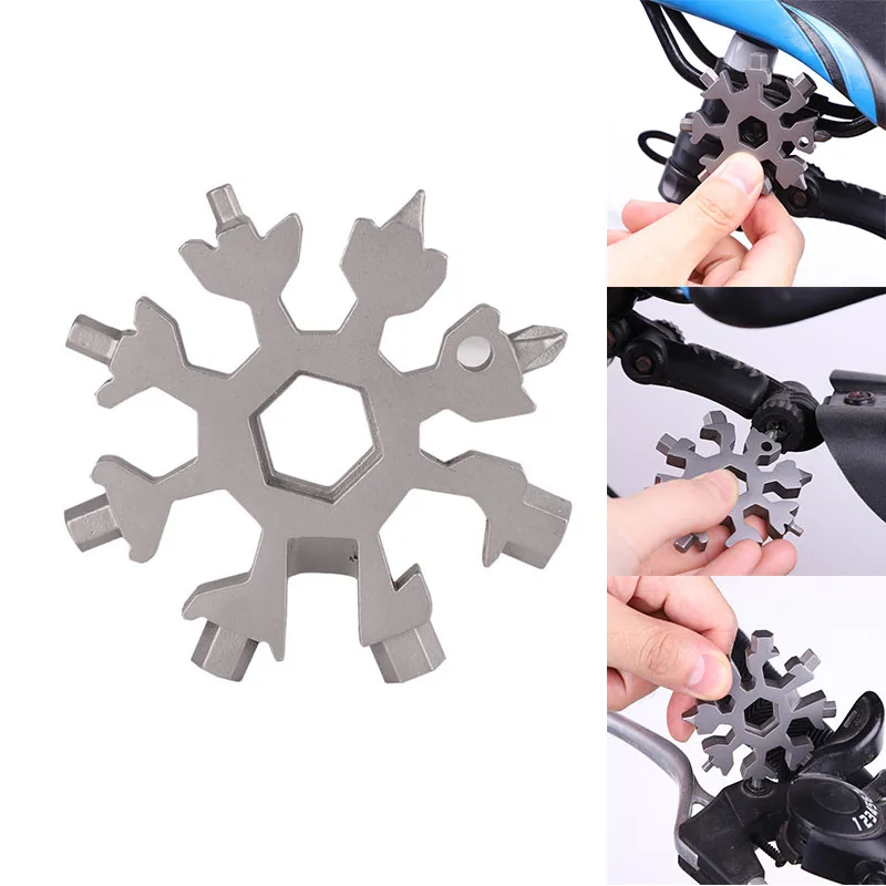 

Multi-tool Standard Metric Snowflake 18-in-1 Card Combination Compact Screwdriver Outdoor Portable Pocket Tool For Repairing