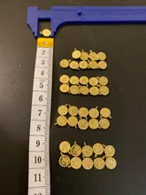 Eruifa-Mini Moneda de 8mm, colgante de aleación de Zinc chapado en oro/plata, joyería, collar, pulsera, pendientes, 2 colores, 20 Uds.