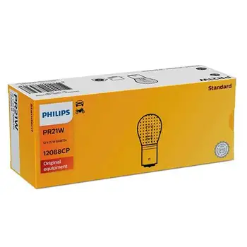 

12088CP - 10 pieces Philips lamp PR21W 12V21W BAW15s COP