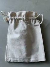 Bolsa con cordón de lino de Yute Natural, bolsa de regalo embalaje con logotipo impreso, joyería de Navidad, precio al por mayor