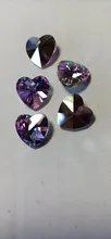 Glass-Bead Earrings Pendant Necklaces Charms Gems Jewelry-Making Crystal-Heart-Beads