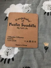 Kangobaby70-Manta de muselina para bebé, edredón de algodón 30% de bambú + algodón, pañal grande para recién nacido, colcha de muselina