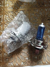 Hippcron-lámpara halógena H4 para coche, 12V, 60/55W, 5000K, bombillas halógenas de xenón, vidrio azul oscuro Super blanco (2 uds.)