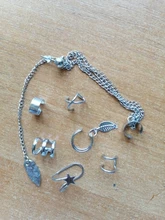 7 Uds. De pendientes de Clip para la oreja, sin perforación, con hojas de estrella dorada, para mujeres, accesorios de joyería para el cartílago falso Simple