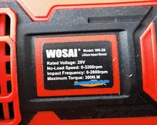 WOSAI-destornillador eléctrico de 20V, batería de 300NM, destornillador inalámbrico sin escobillas, taladro de impacto, controlador de impacto recargable