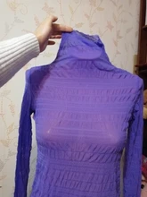 Elegant Tops Shirts Blouses See-Through Spring Women Ladies Summer Sexy Full-Sleeve Fashion