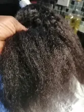 Microlinks-extensiones de cabello brasileño Afro para mujeres negras, cabello virgen 100%, con punta recta, a granel, EverBeauty