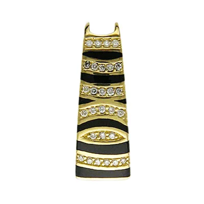 Esthete pendant with diamonds yellow gold enamel 750 | Украшения и аксессуары