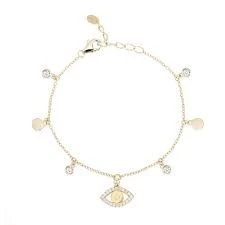 

Mabina women's bracelet 925 silver PVD gold with zircon, 533343